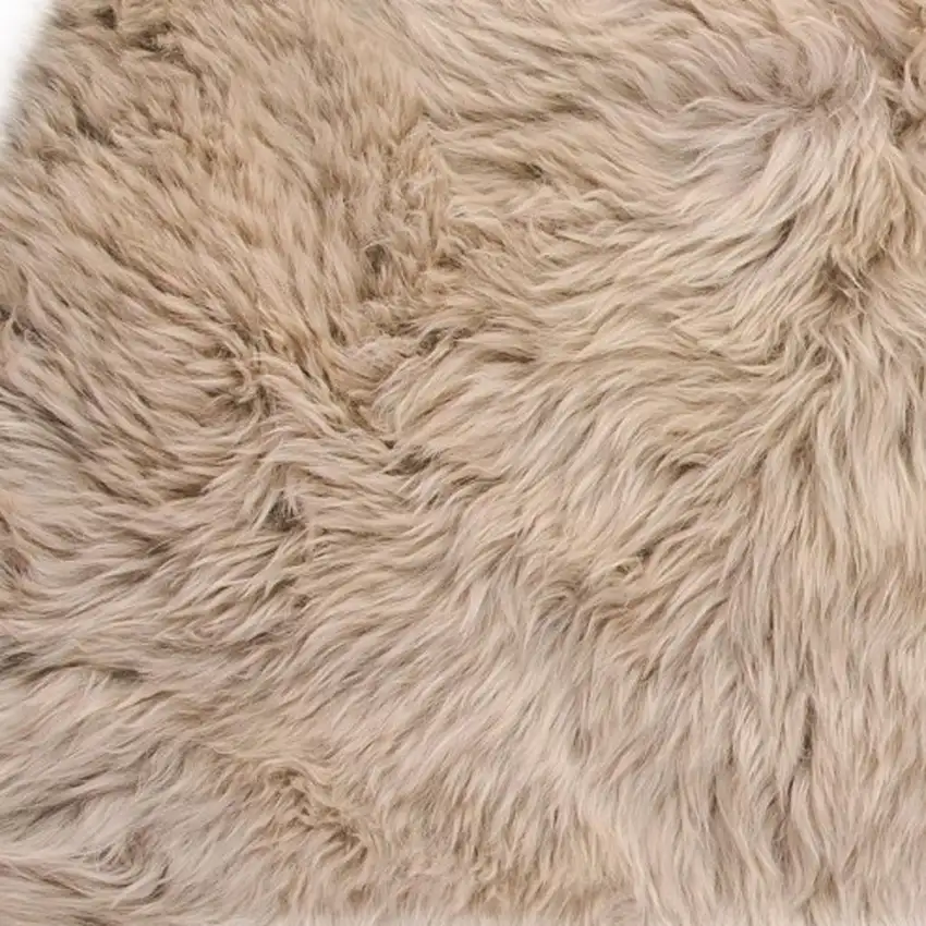 Taupe Sheepskin Area Rug Photo 5