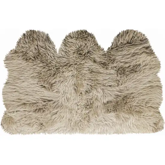 Taupe Natural Sheepskin Area Rug Photo 1
