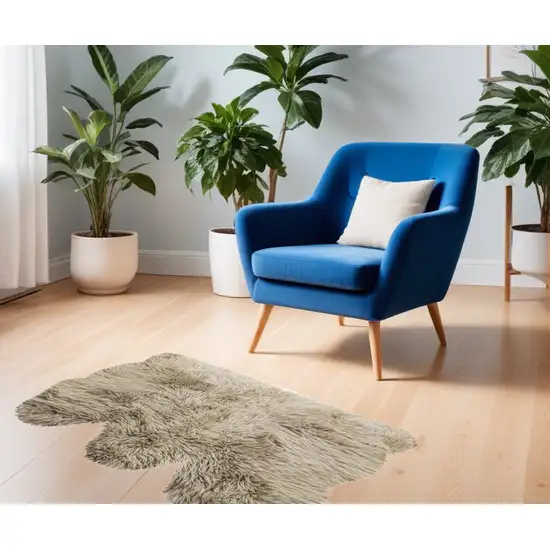 Taupe Natural Sheepskin Area Rug Photo 1
