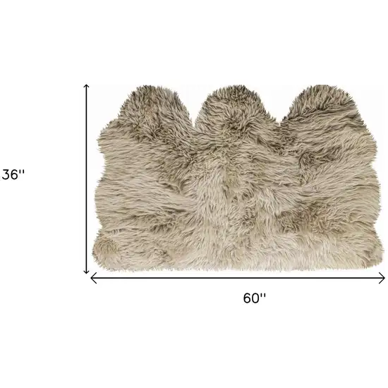 Taupe Natural Sheepskin Area Rug Photo 7