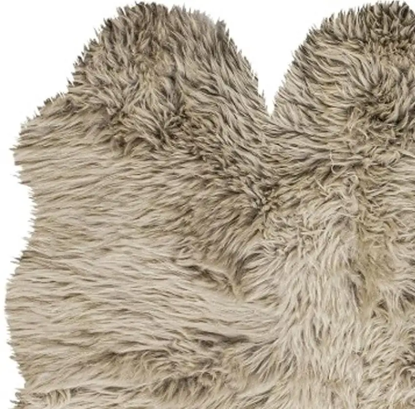 Taupe Natural Sheepskin Area Rug Photo 3