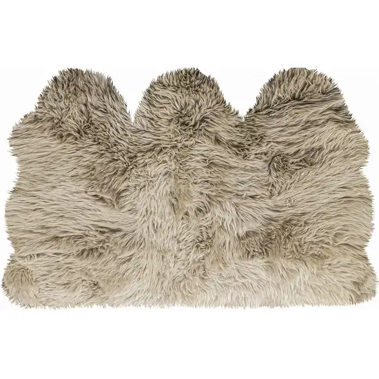 Taupe Natural Sheepskin Area Rug Photo 3
