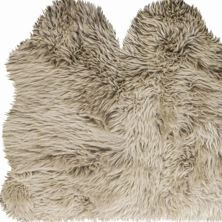 Taupe Natural Sheepskin Area Rug Photo 6