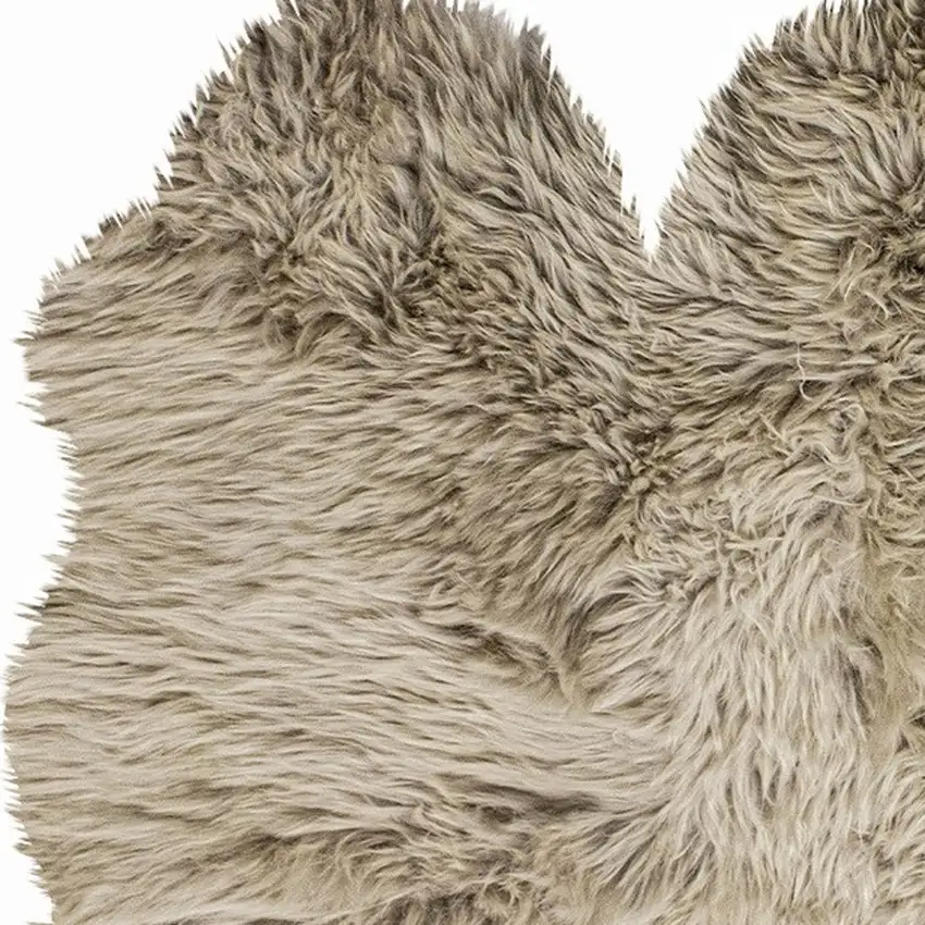 Taupe Natural Sheepskin Area Rug Photo 5