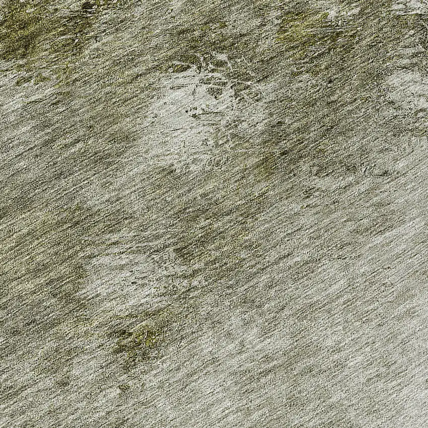 Taupe Round Abstract Washable Non Skid Indoor Outdoor Area Rug Photo 7