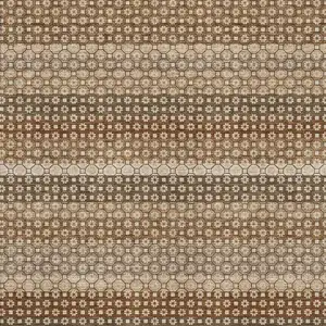 Photo of Taupe Rust And Brown Striped Washable Area Rug With UV Protection