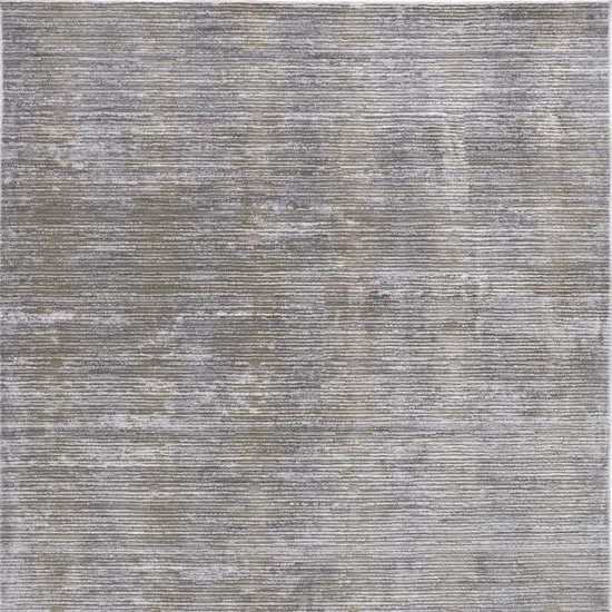 Taupe Silver And Tan Abstract Power Loom Area Rug Photo 4