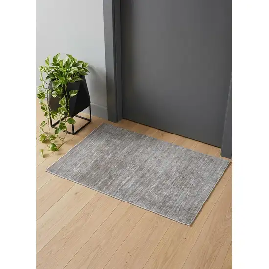 Taupe Silver And Tan Abstract Power Loom Area Rug Photo 1