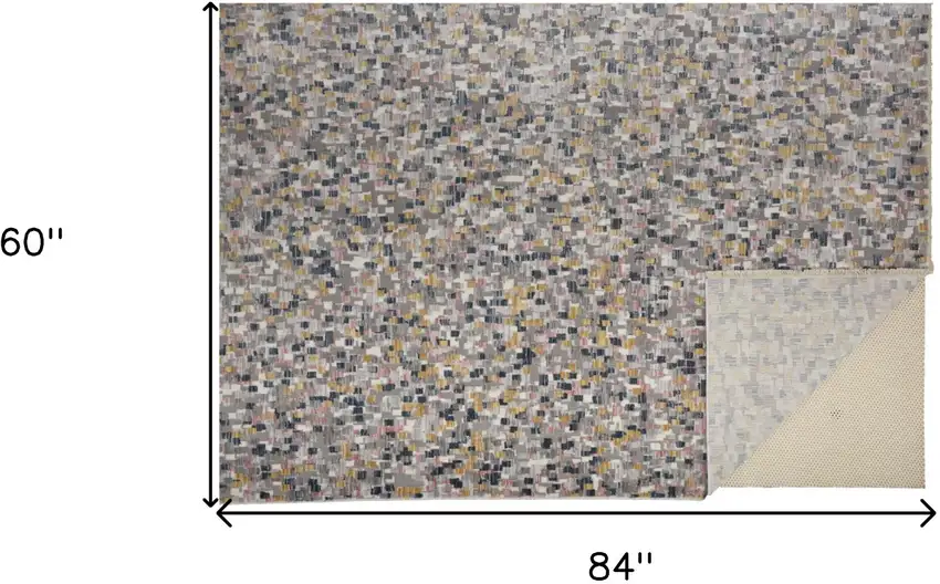 Taupe Tan And Orange Abstract Stain Resistant Area Rug Photo 10