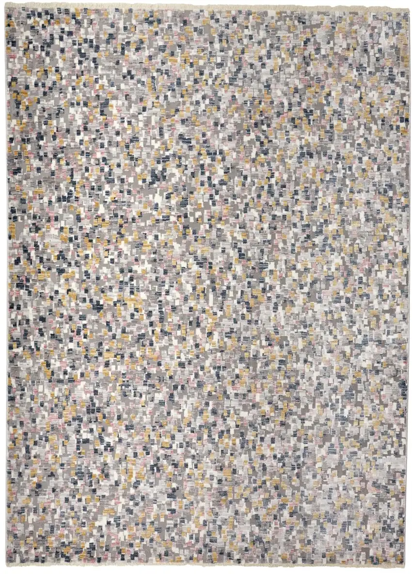 Taupe Tan And Orange Abstract Stain Resistant Area Rug Photo 2