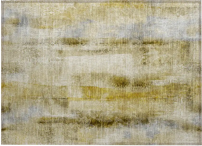 Taupe Washable Non Skid Indoor Outdoor Area Rug Photo 2