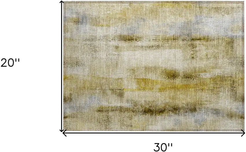 Taupe Washable Non Skid Indoor Outdoor Area Rug Photo 3