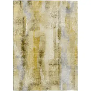 Photo of Taupe Washable Non Skid Indoor Outdoor Area Rug