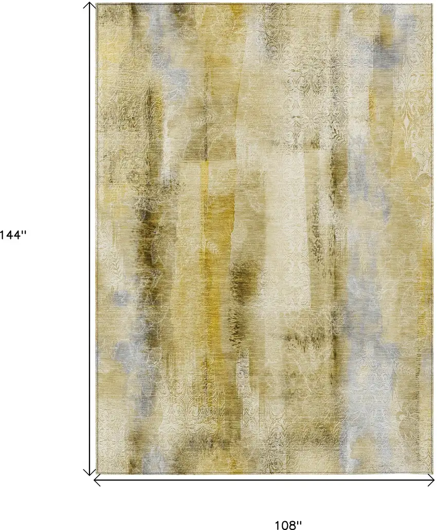 Taupe Washable Non Skid Indoor Outdoor Area Rug Photo 3