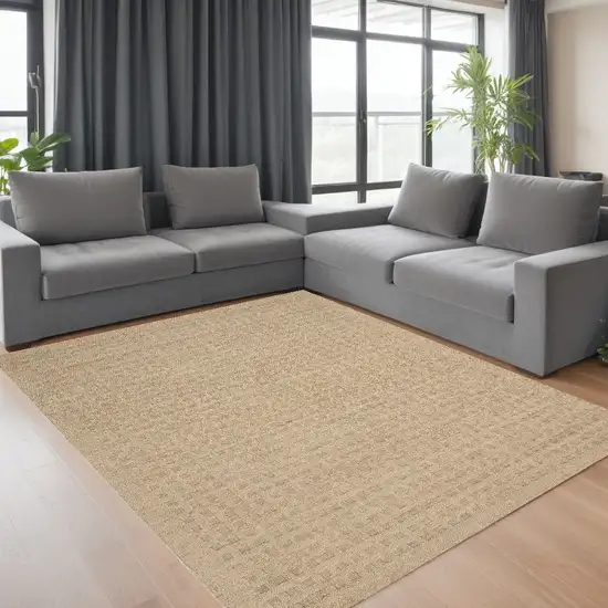 Taupe Wool Area Rug Photo 1