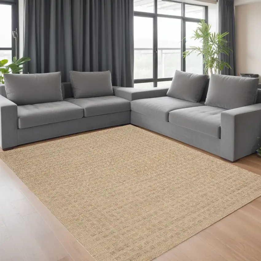 Taupe Wool Area Rug Photo 1