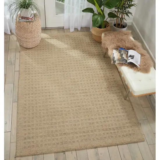 Taupe Wool Area Rug Photo 4
