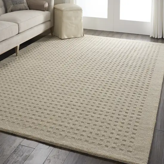 Taupe Wool Area Rug Photo 6