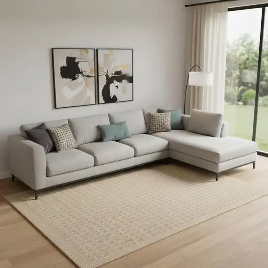 Taupe Wool Area Rug Photo 1