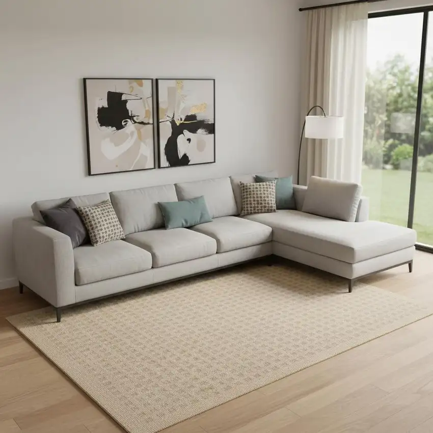 Taupe Wool Area Rug Photo 1