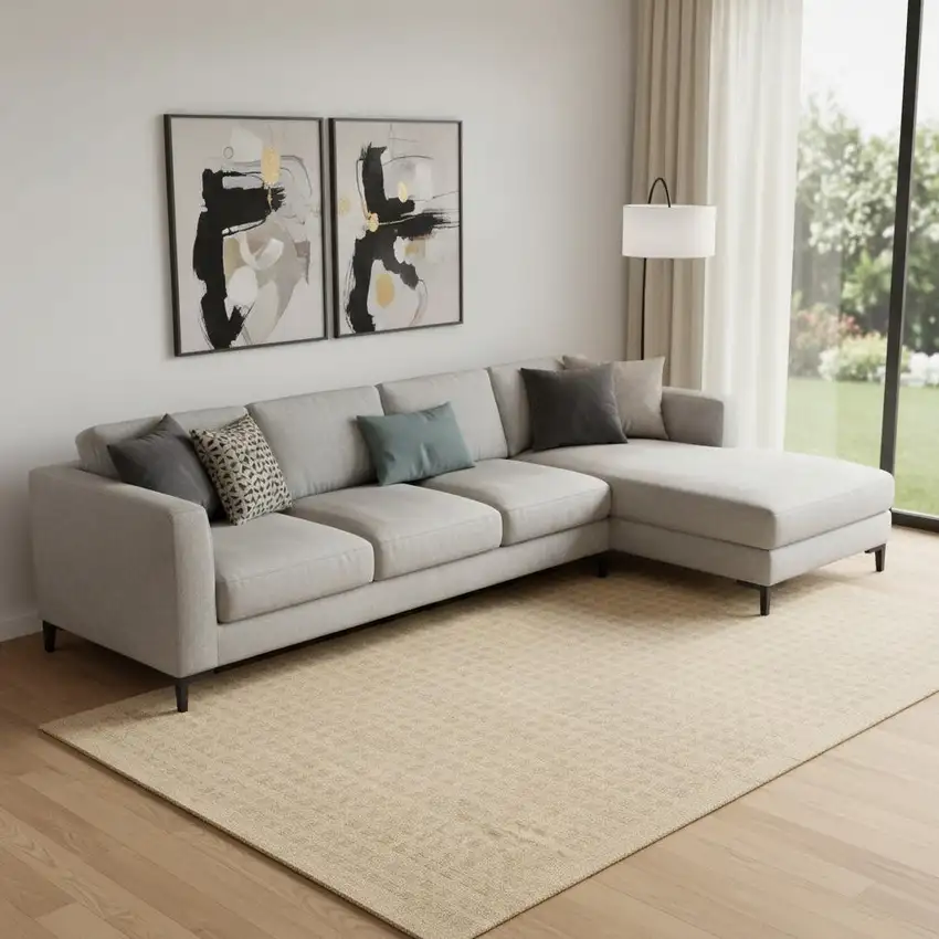 Taupe Wool Area Rug Photo 1