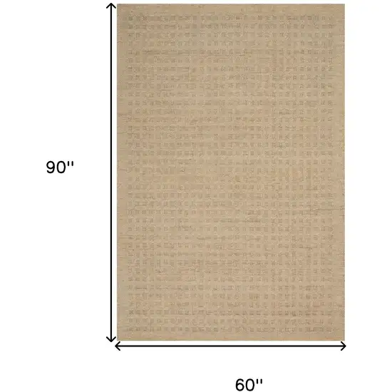Taupe Wool Area Rug Photo 3