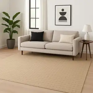 Photo of Taupe Wool Area Rug