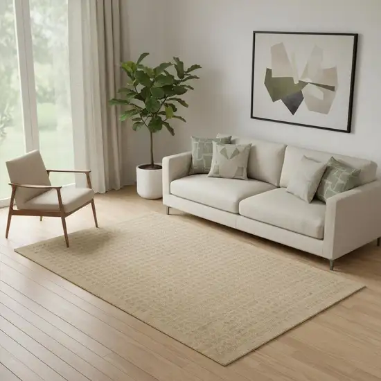 Taupe Wool Area Rug Photo 1