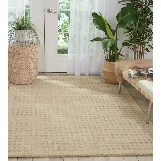 Taupe Wool Area Rug Photo 5