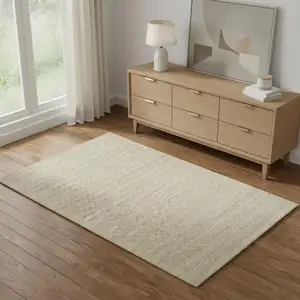 Photo of Taupe Wool Area Rug