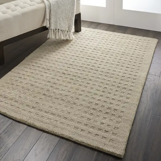 Taupe Wool Area Rug Photo 7