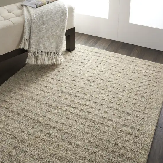 Taupe Wool Area Rug Photo 6