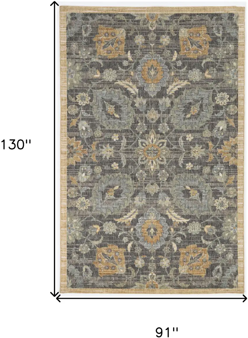 91 X 130 Taupe Wool Rug Photo 3