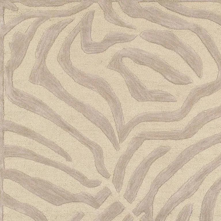 Taupe Zebra Pattern Area Rug Photo 5