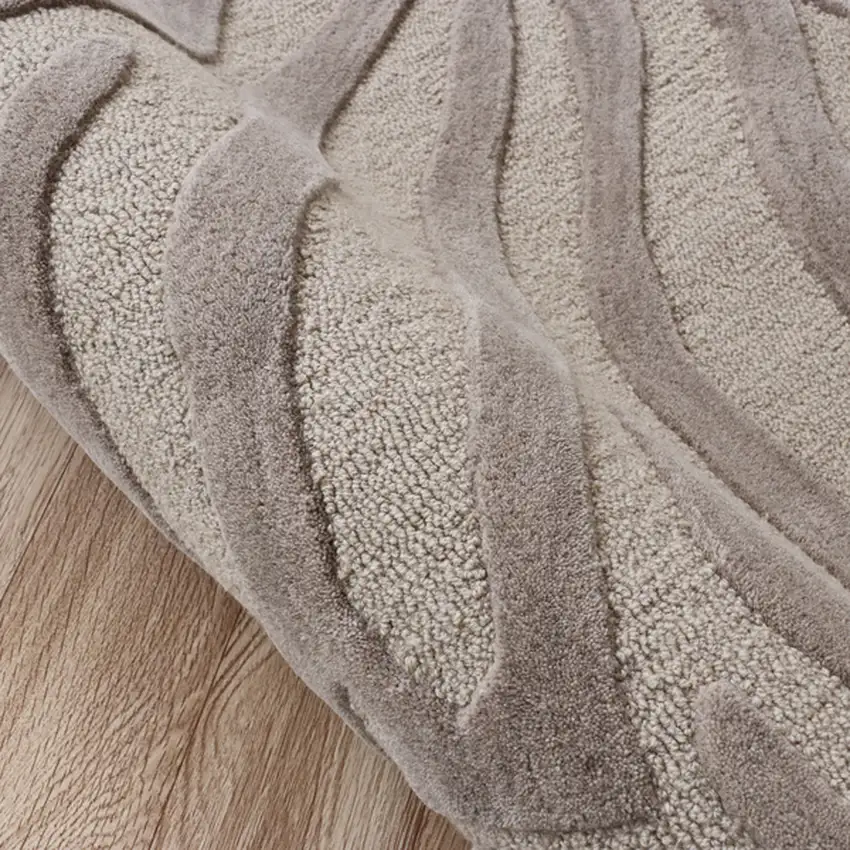 Taupe Zebra Pattern Area Rug Photo 7
