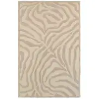 Photo of Taupe Zebra Pattern Area Rug