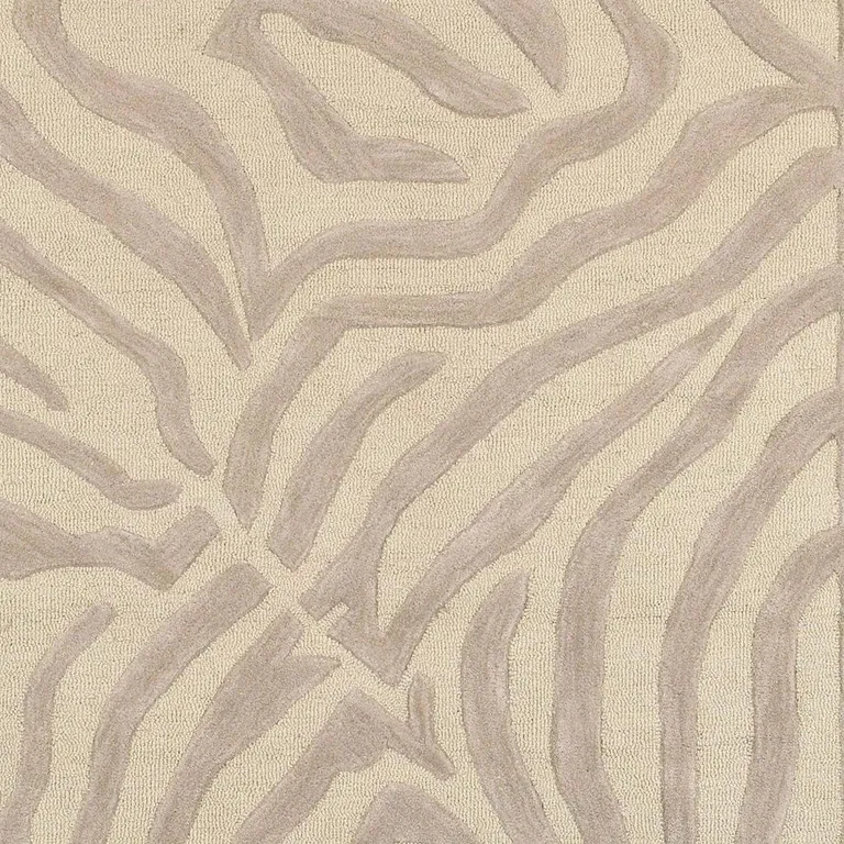 Taupe Zebra Pattern Area Rug Photo 4