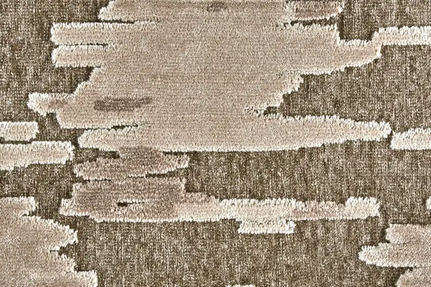 Taupe and Brown Abstract Power Loom Area Rug Photo 6