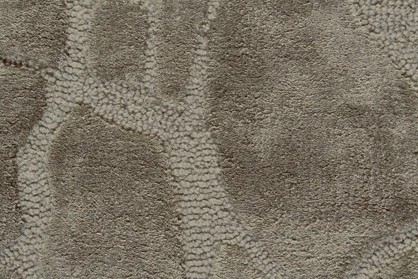 Taupe and Gray Abstract Hand Tufted Area Rug Photo 6