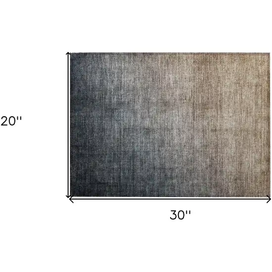 Taupe and Gray Ombre Washable Non Skid Indoor Outdoor Area Rug Photo 3