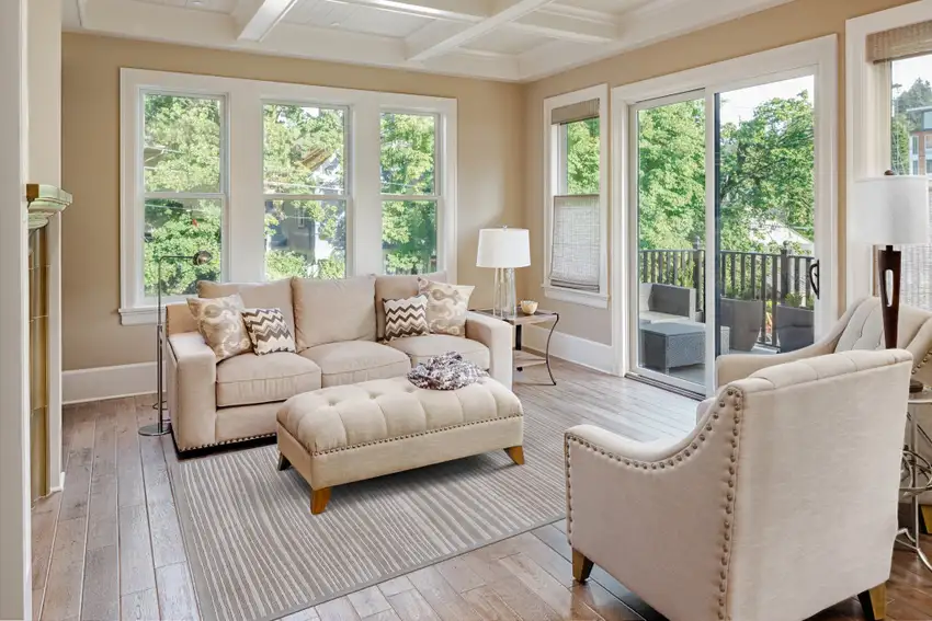 Taupe and Gray Power Loom Area Rug Photo 6