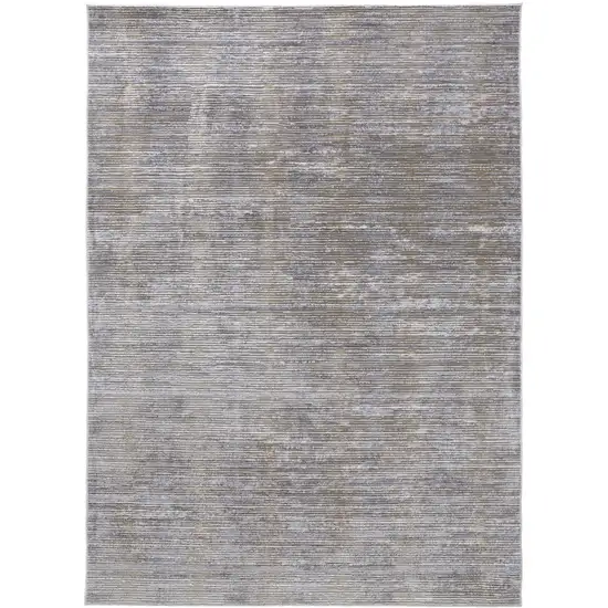 Taupe Silver And Tan Abstract Distressed Area Rug Photo 2
