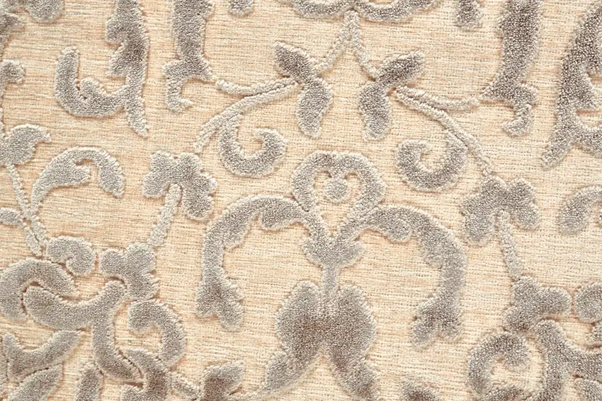 Taupe and Tan Floral Power Loom Area Rug Photo 9
