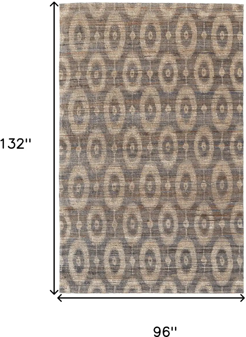 Taupe and Tan Geometric Hand Woven Area Rug Photo 3