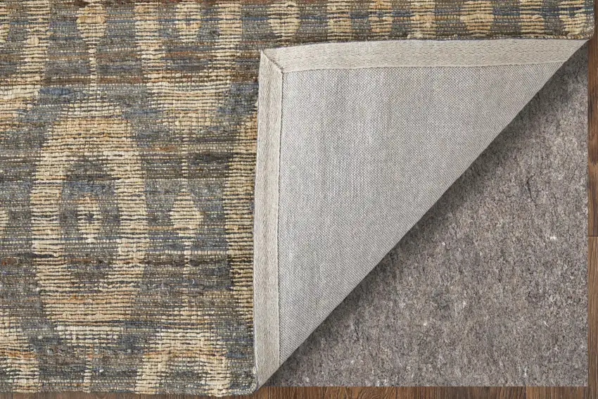 Taupe and Tan Geometric Hand Woven Area Rug Photo 9