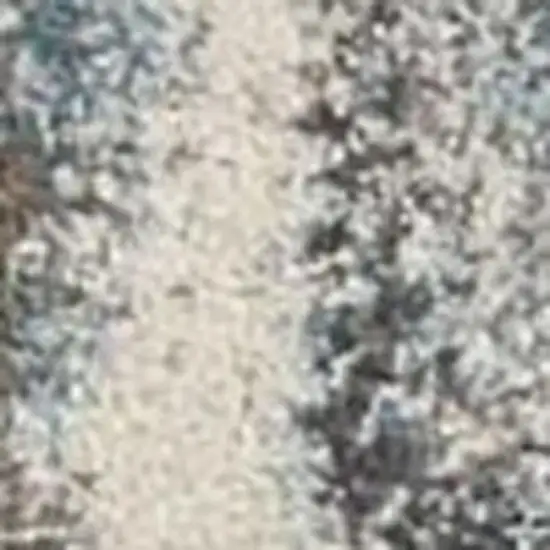 Teal Blue And White Abstract Area Rug Photo 4