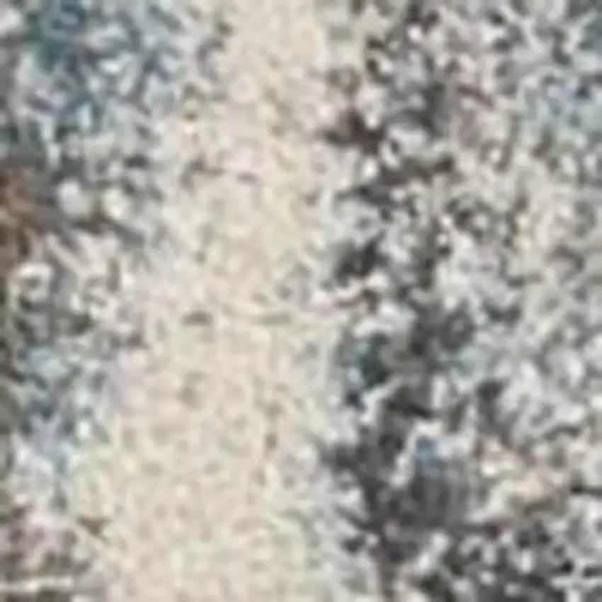 Teal Blue And White Abstract Area Rug Photo 4