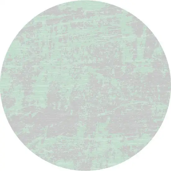 Teal Abstract Brushstrokes Indoor Outdoor Area Rug Photo 2