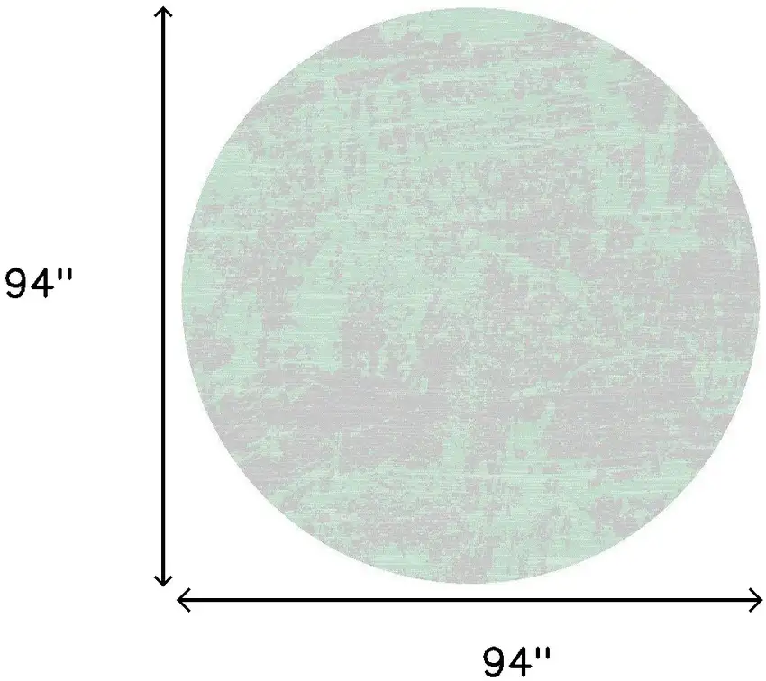 Teal Abstract Brushstrokes Indoor Outdoor Area Rug Photo 6