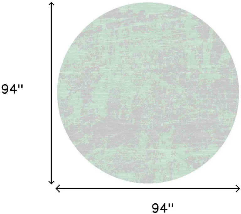 Teal Abstract Brushstrokes Indoor Outdoor Area Rug Photo 5